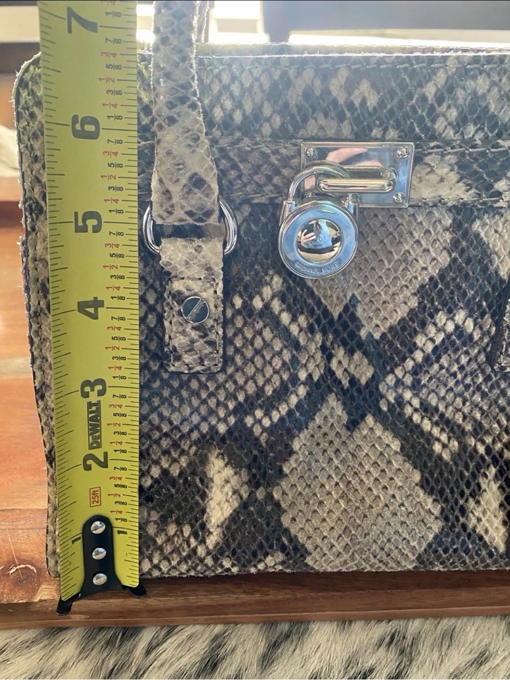 Michael Kors Hand Bag in Gray and Black with Silver Hardware - Picture 13 of 13